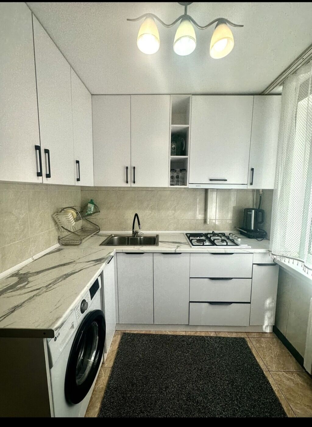 3 комнаты, 58 м², ул. Московская / Уметалиева 104 серия, 1 этаж, Свежий ремонт: фото 7