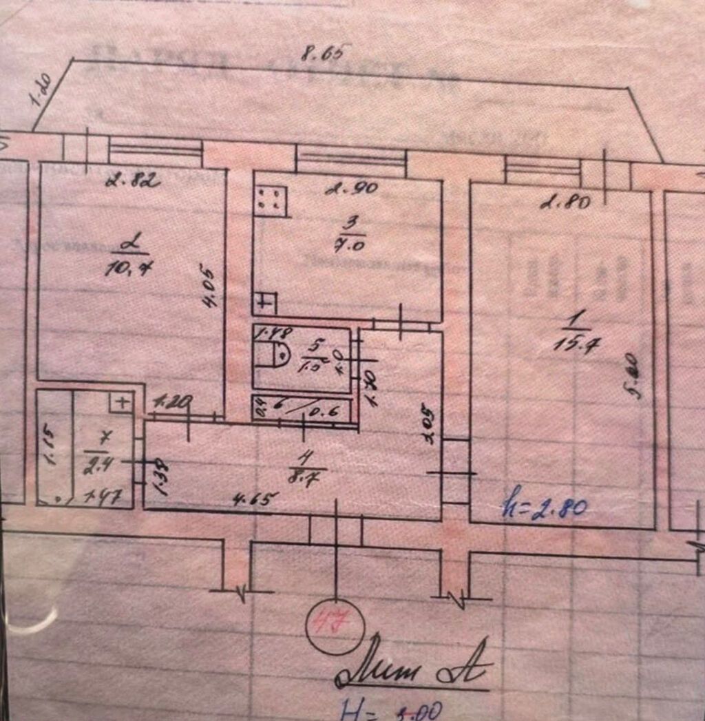 2 комнаты, 46 м², Аламедин-1 мкр Индивидуалка, 1 этаж, Требуется ремонт: фото 2