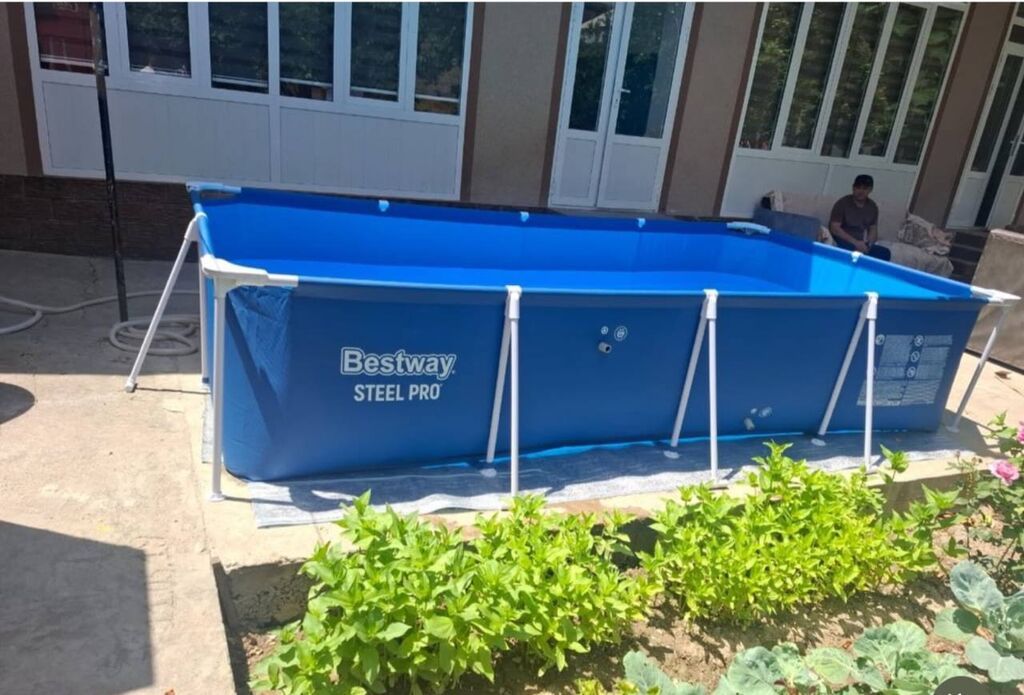 Разборный каркасный бассейн Bestway Steel Pro (прямоугольный) Бассейн: фото 2