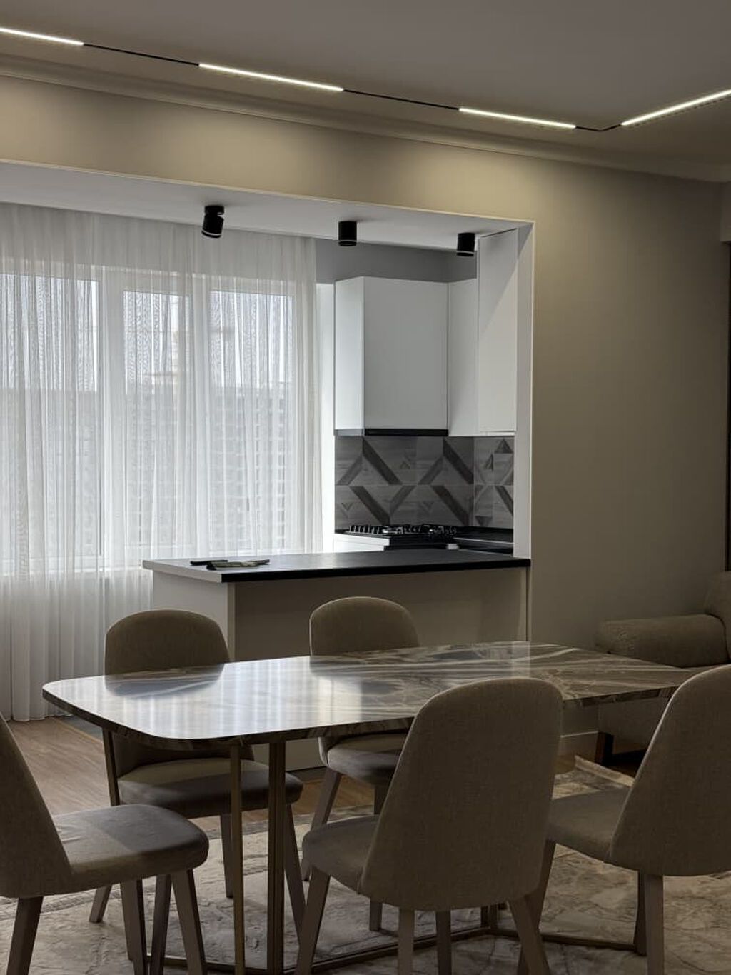 3 комнаты, 107 м², Верхний Джал Элитка, 12 этаж, Дизайнерский ремонт: фото 2