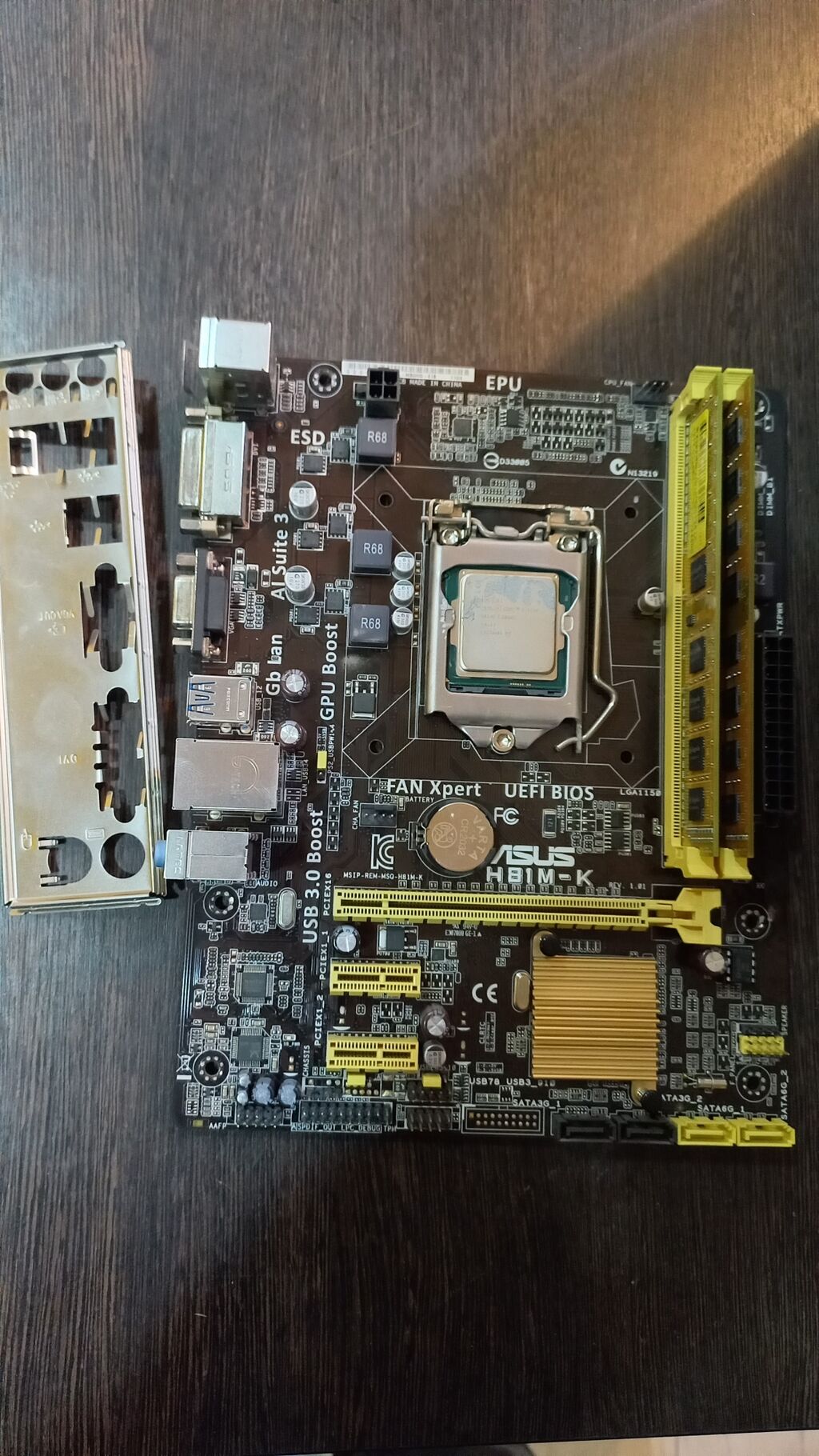 Комплект игровой Asus h81mk+i5 4570+8gb, состояние: 8800 KGS ...