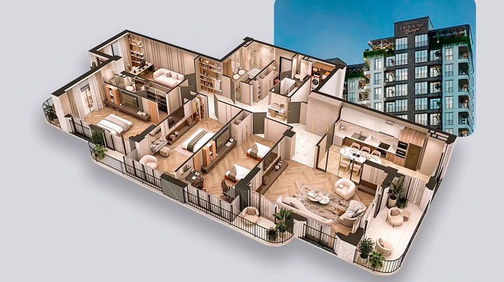 5 комнат, 218 м², Орто-Сай с. Элитка, 2 этаж, ПСО (под самоотделку): фото 3