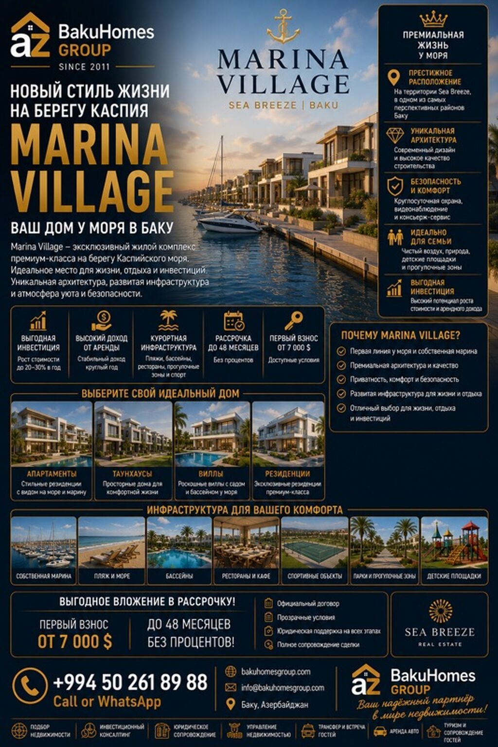 Sea Breeze və Reportage Heights layihələrində investisiya və yaşayış