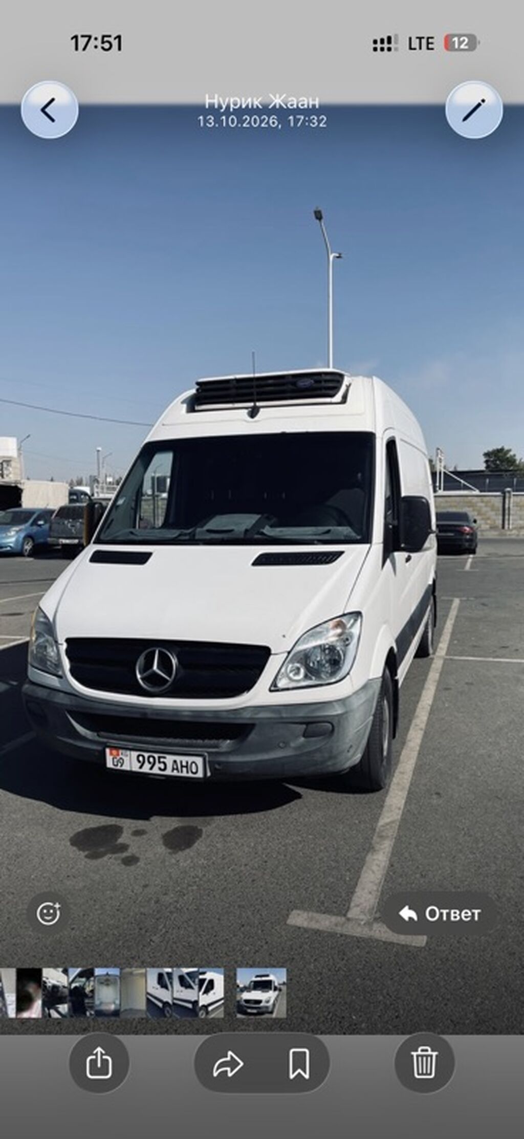 Mercedes-Benz Спринтер: 2008 г., 3 л, Автомат, Дизель, Фургон: фото 3
