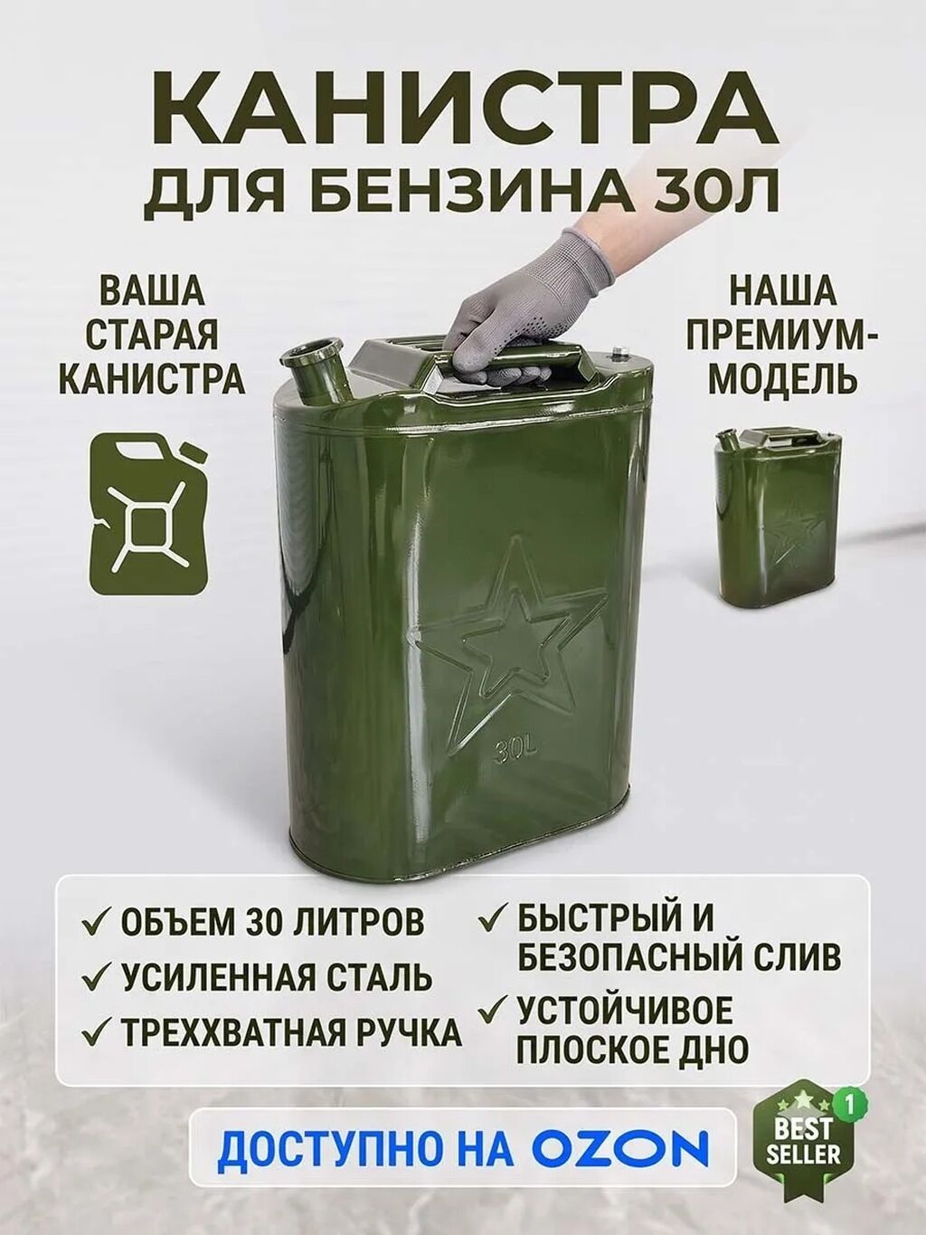 Металлическая канистра 30 л - Назначение: для хранения и перевозки: фото 6