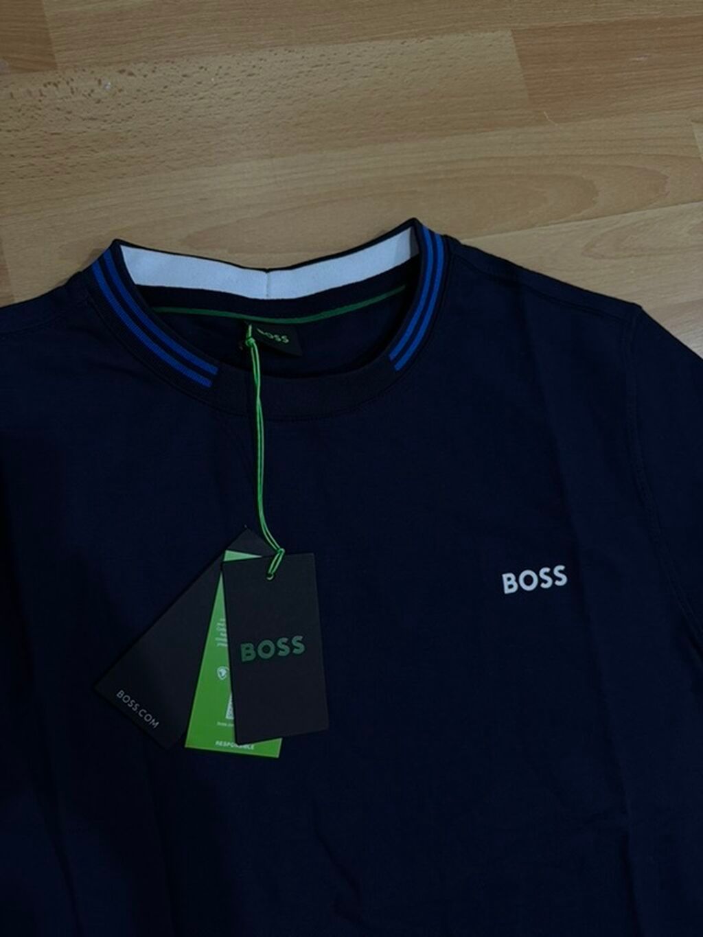 Мужская футболка, XL, 2XL, S, Boss, Новый, цвет - Синий, Самовывоз: фото 2
