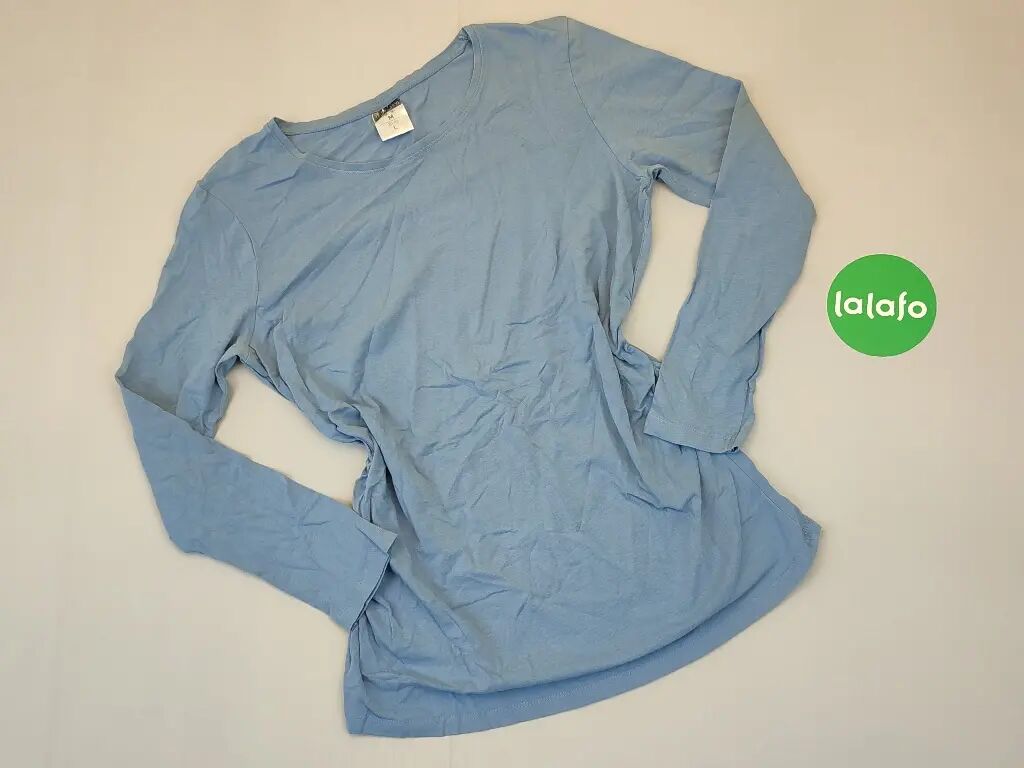 Bluzki: Bluza, L (EU 40), wzór - Jednolity kolor, kolor - Błękitny — 1