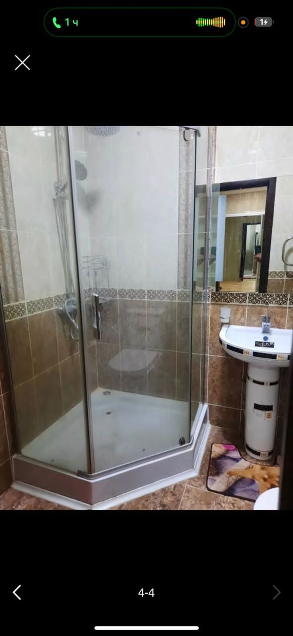 1 комната, 7 мкр Собственник, Семейным, от 1 года, С мебелью полностью: фото 4