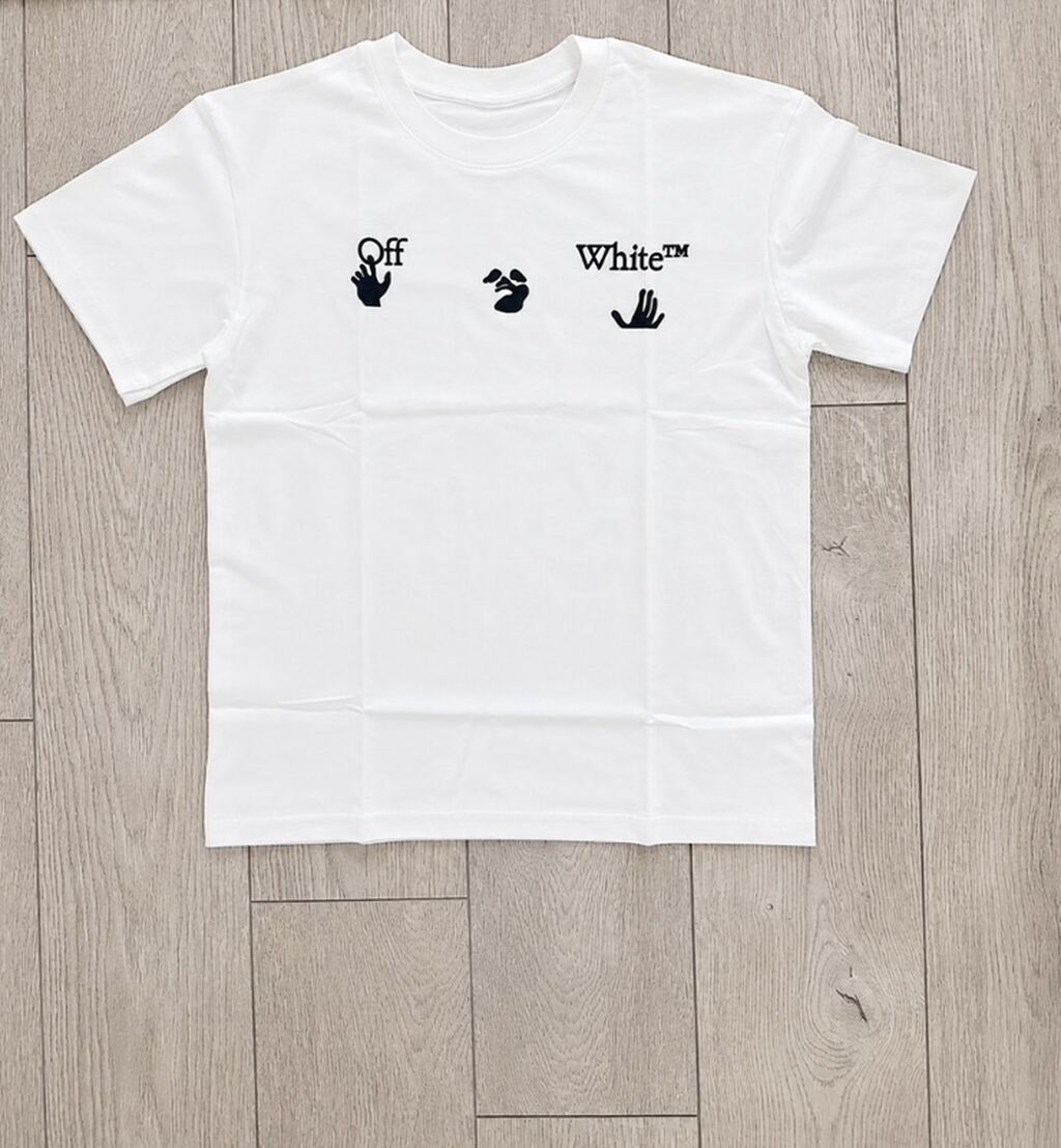 Мужская футболка, L, XL, Off-White, Новый, цвет - Черный, Платная доставка: фото 4