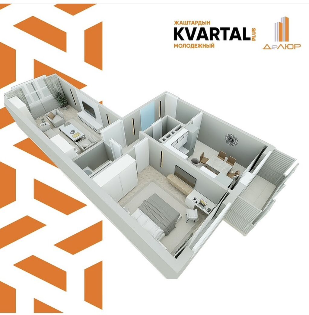 2 комнаты, 71 м², Городское ГАИ 108 серия, 4 этаж, ПСО (под самоотделку): фото 3