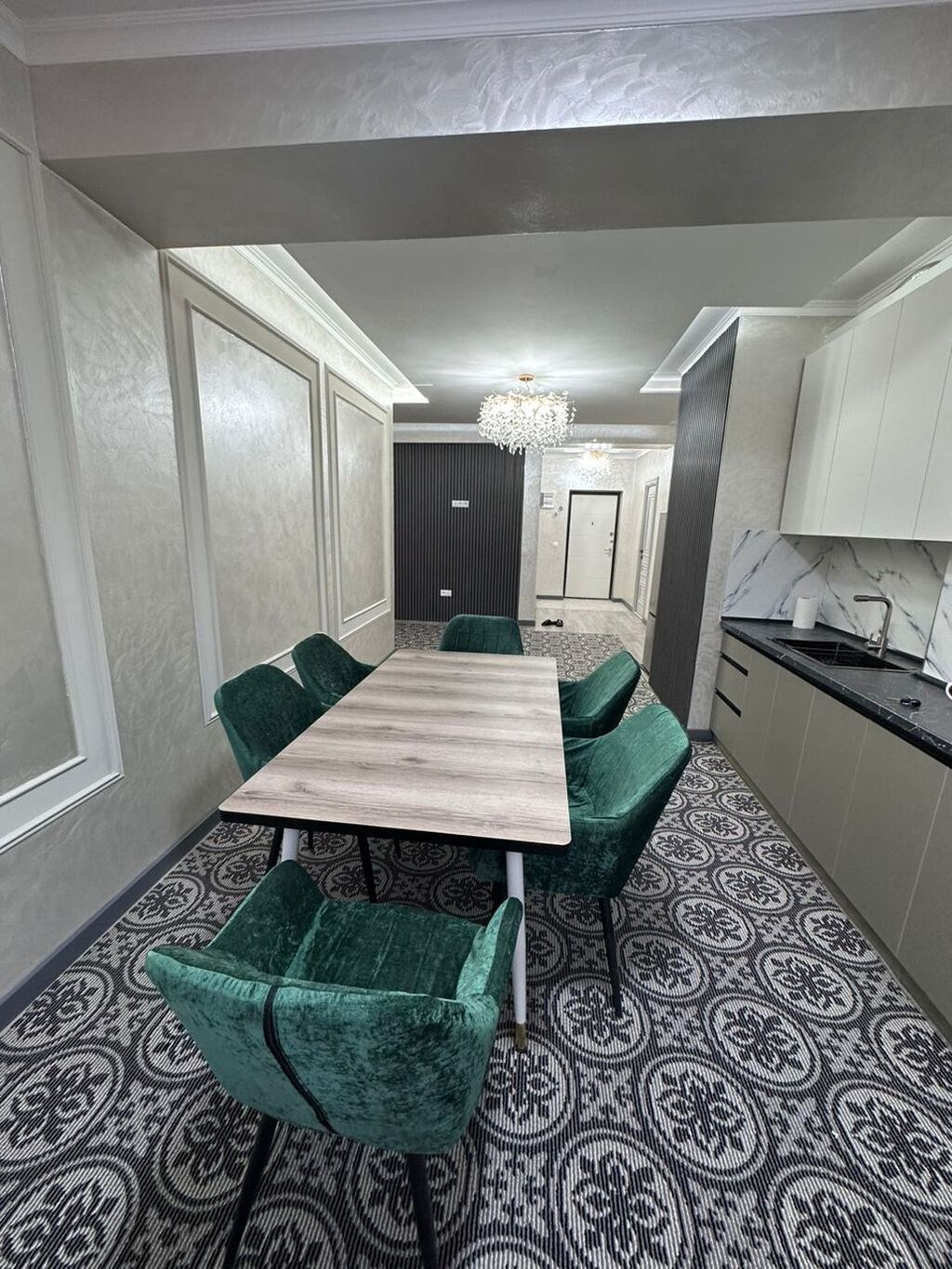 3 комнаты, 56 м², Кок-Жар ж/м Элитка, 12 этаж, Евроремонт: фото 3