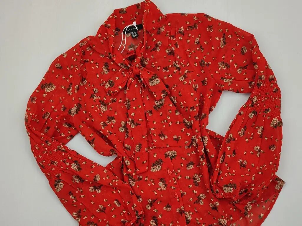 Koszule i bluzki: Bluzka New Look, M (EU 38), stan - Bardzo dobry, wzór - Print, kolor - Czerwony — 1