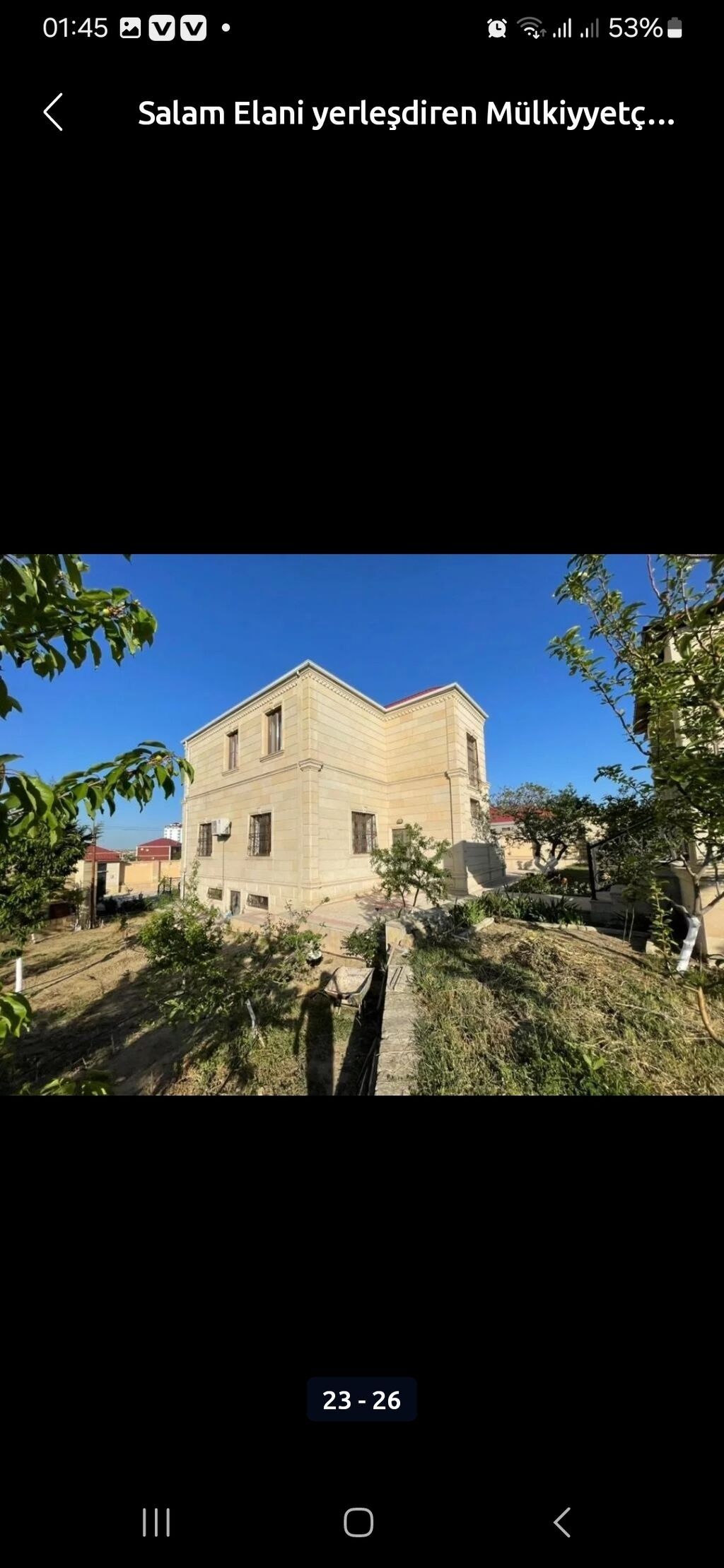 Saray 3 otaqlı, 330 kv. m, Kredit yoxdur, Yeni təmirli