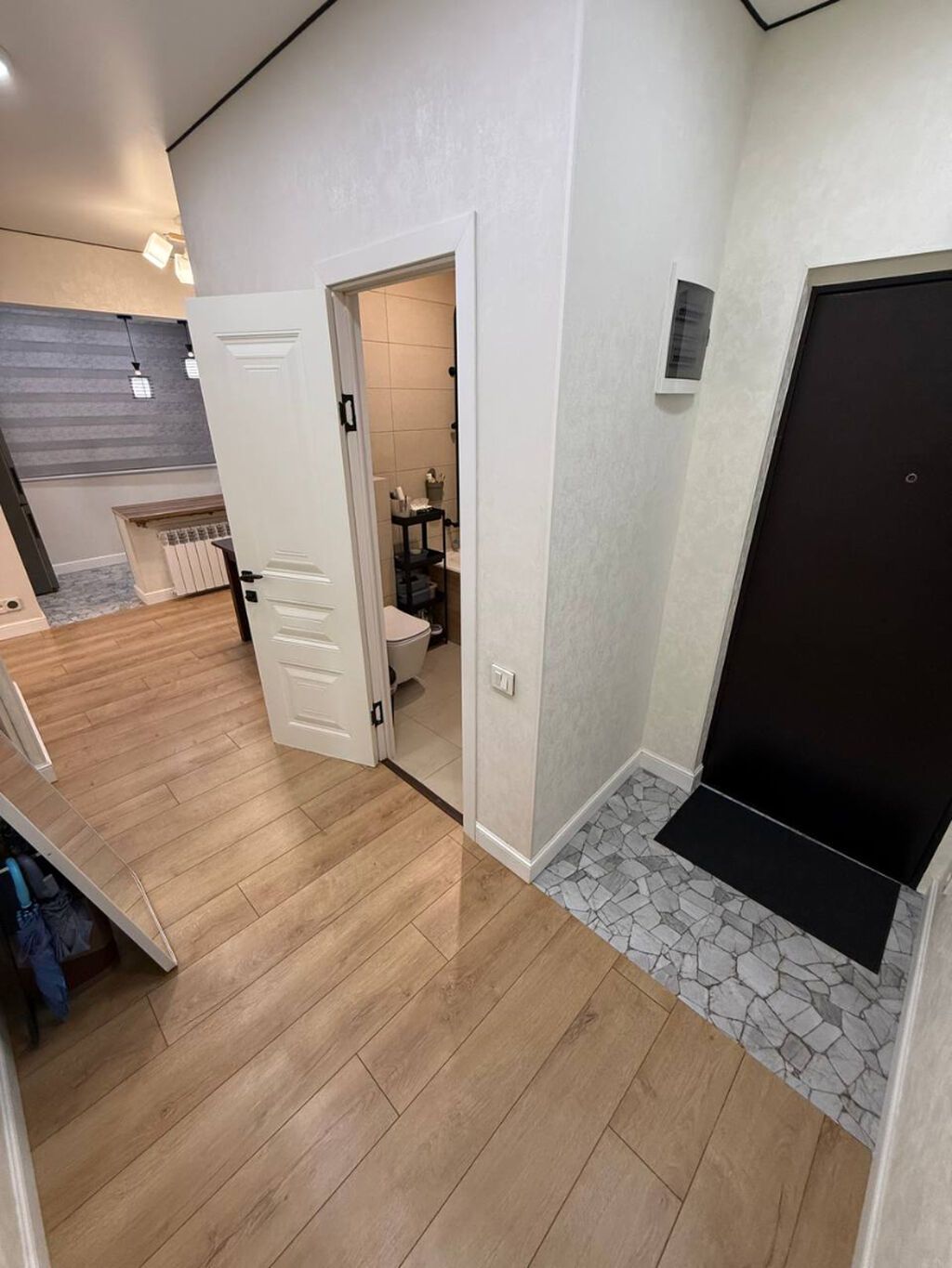 1 комната, 38 м², Аламедин-1 мкр 105 серия, 1 этаж, Евроремонт: фото 1
