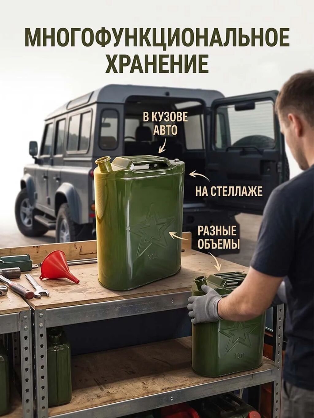 Металлическая канистра 30 л - Назначение: для хранения и перевозки: фото 5