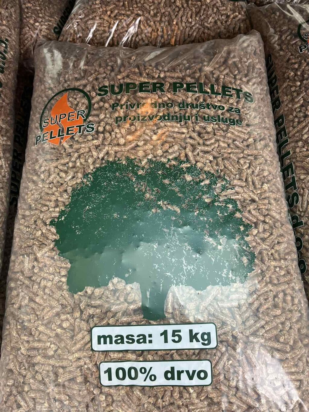 Ugalj i drvo za ogrev: Pelet NIŠ. 850din. dzak.SUPER PELLETS – drveni pelet - Pakovanje