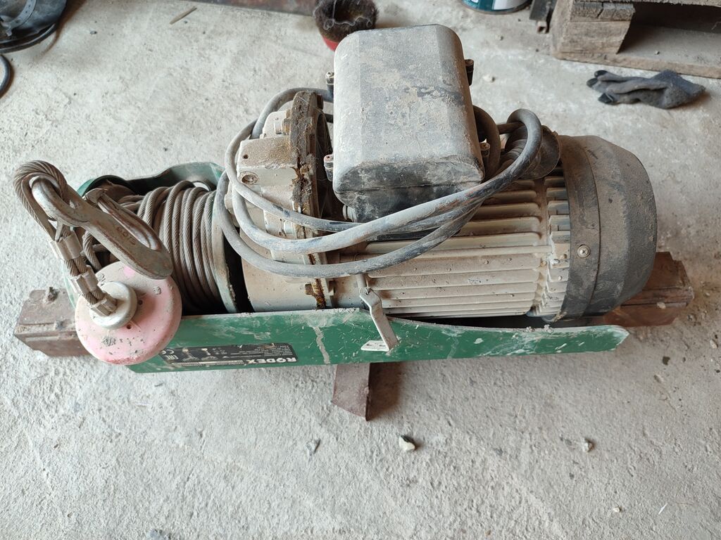 Тельфер (подъемник) 600-1200кг, длина тросса 20м, Rodex rdx490A, почти: фото 4