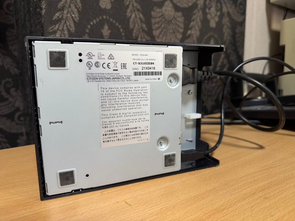 Черный термопринтер чеков Citizen, модель CT-S310II USB. Ширина печати: фото 2