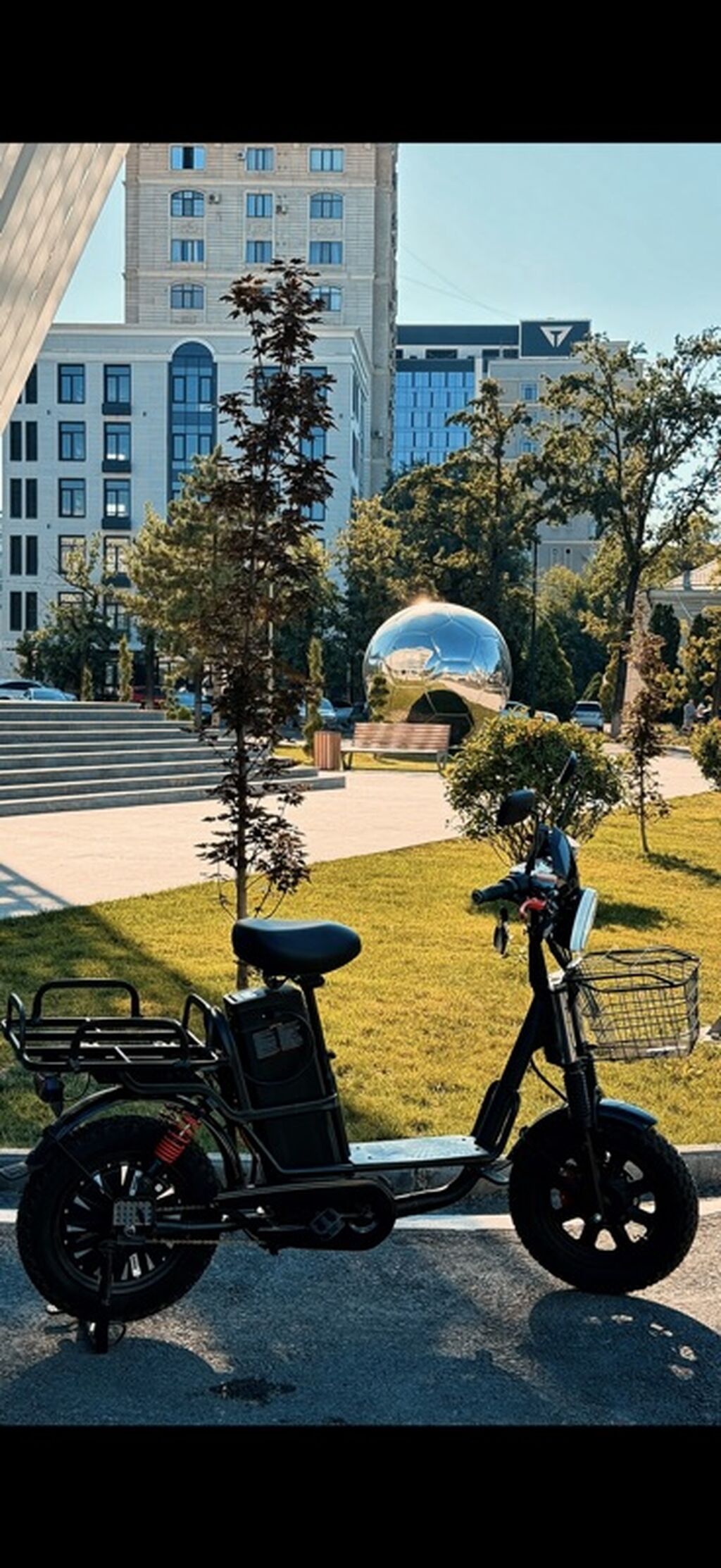 Электроскутер/электромопед городско‑грузовой - Рама повышенной: фото 2