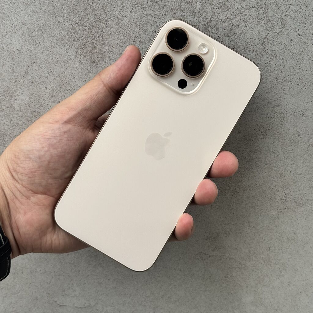 IPhone 16 Pro Max, Б/у, 512 ГБ, Desert Titanium, Коробка, 89 %: фото 1