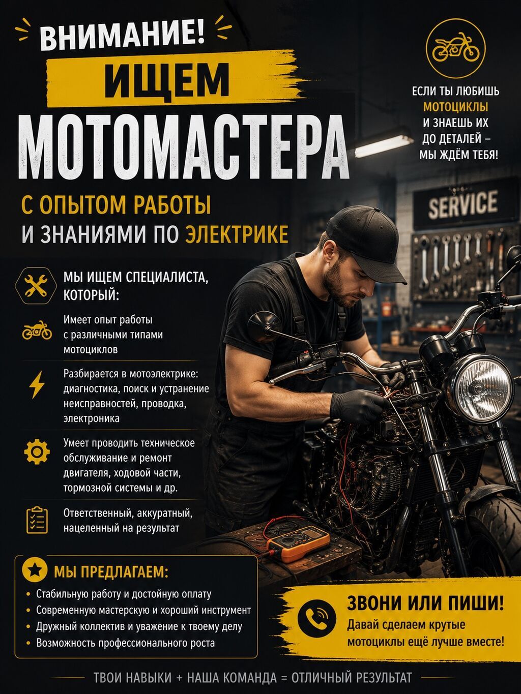 Требуется Автомеханик - Моторист, Оклад+Процент, 3-5 лет опыта, Официальное трудоустройство