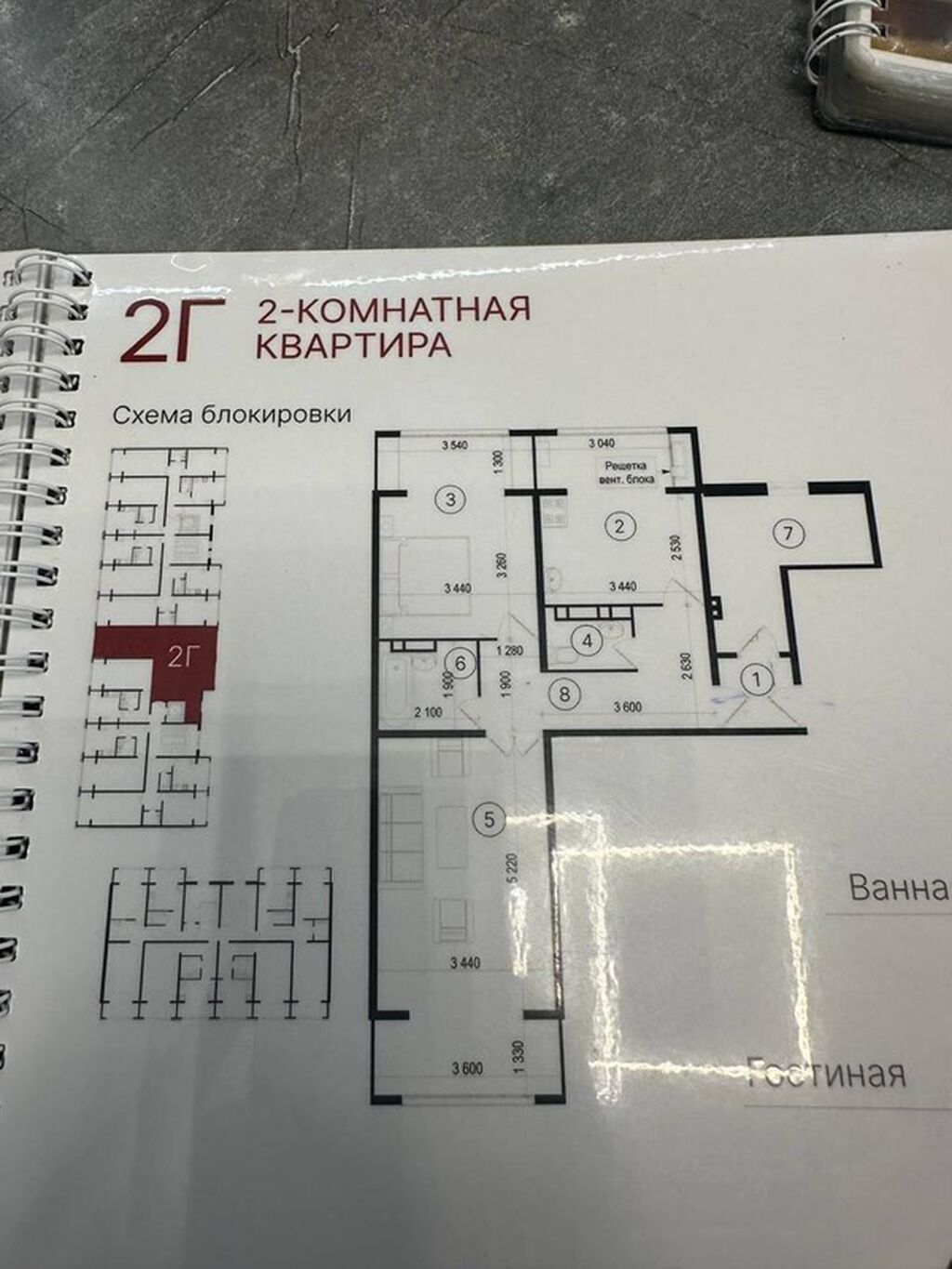 2 комнаты, 76 м², Элитка, 8 этаж, ПСО (под самоотделку): фото 2