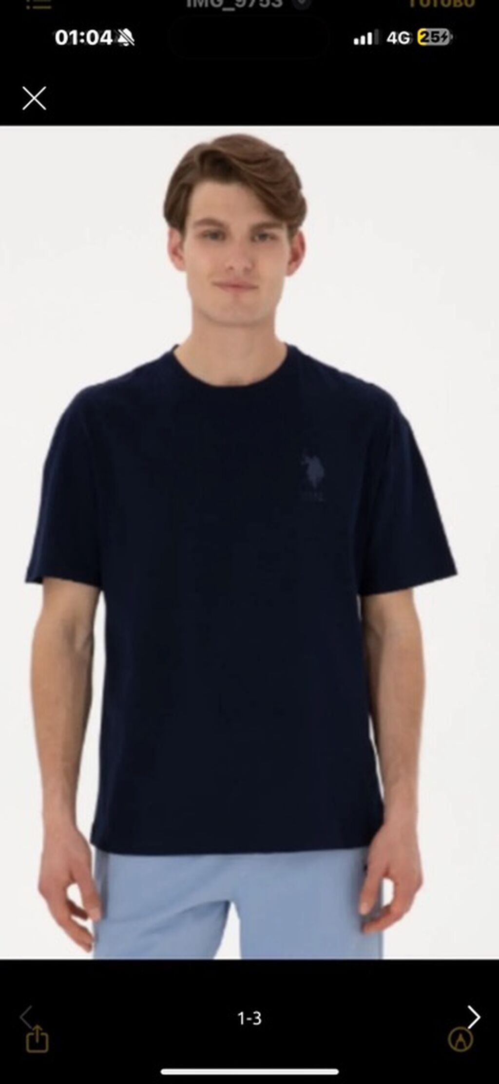 Мужская футболка, L, Us Polo Assn, Новый, цвет - Синий, Самовывоз, Платная доставка: фото 2