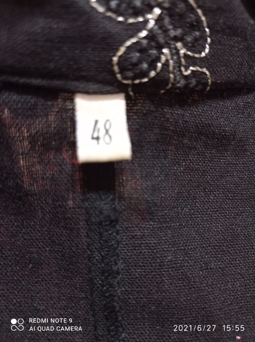 46-48р., жен., костюм, лён, черного цвета, очень красивый, нарядный: фото 8