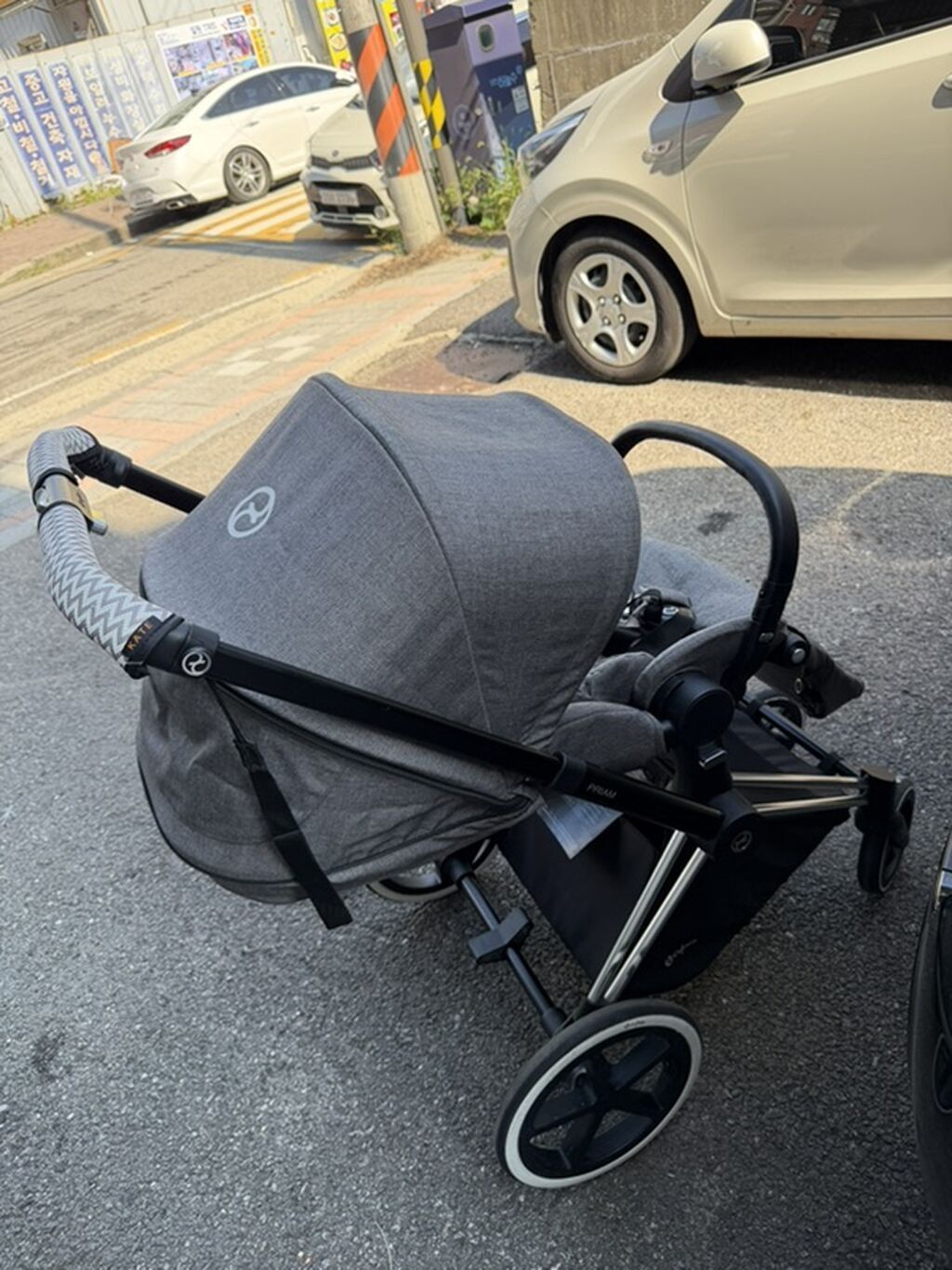 Коляска Cybex Priam, серый текстиль В комплекте есть матрас,дождевик,и: фото 2