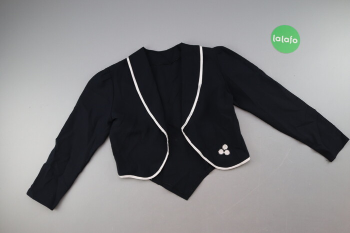 Піджаки: Піджак S, візерунок - Однотонний, колір - Чорний — 1