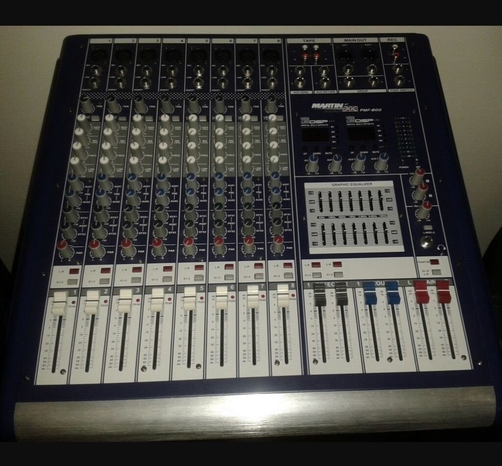 Pojačala i prijemnici: Martin Wisman PMF-800 MK2 profesionalni aktivni mikser - 8 mono