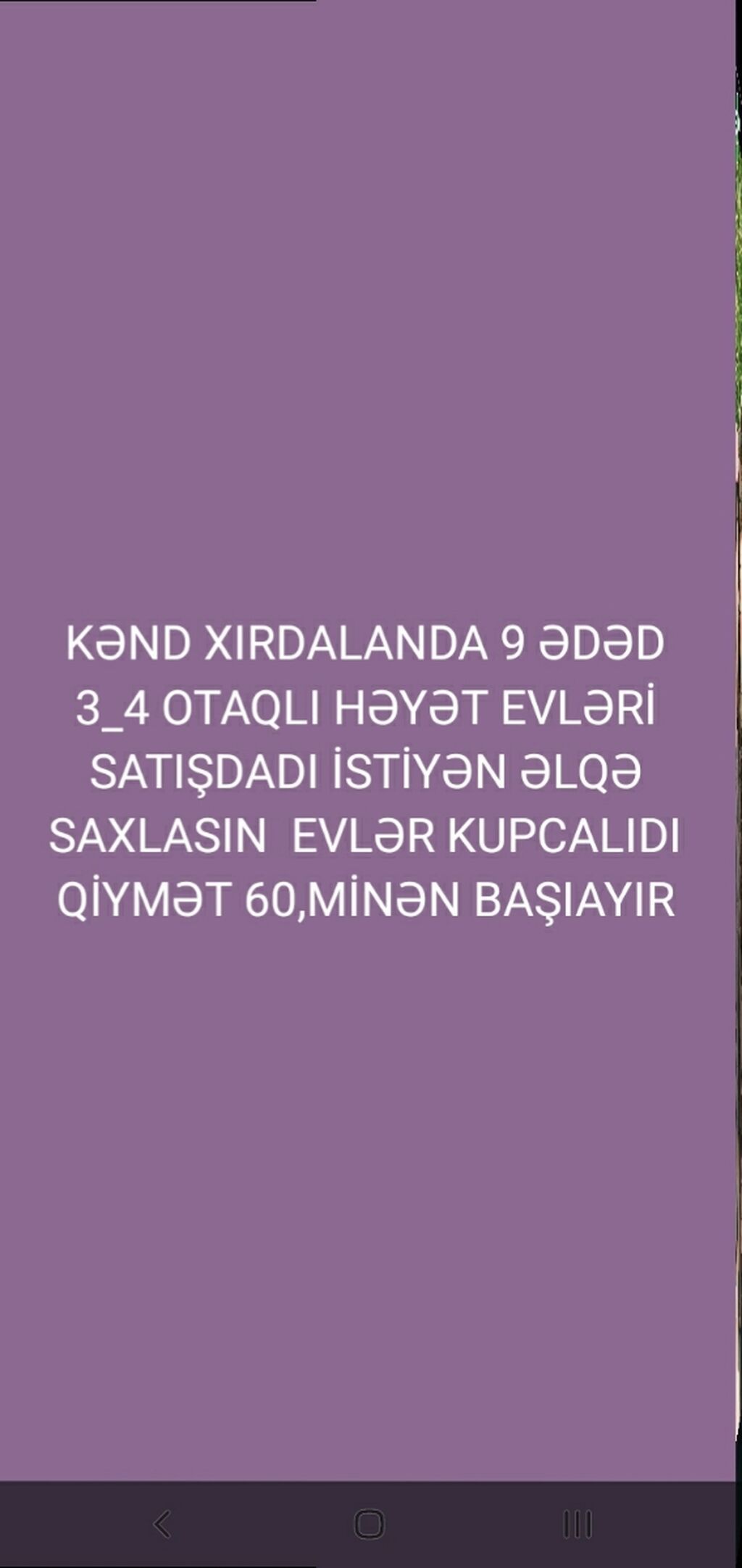 Xırdalan kəndində 9 ədəd həyət evi satışda. 3 və 4 otaqlı variantlar