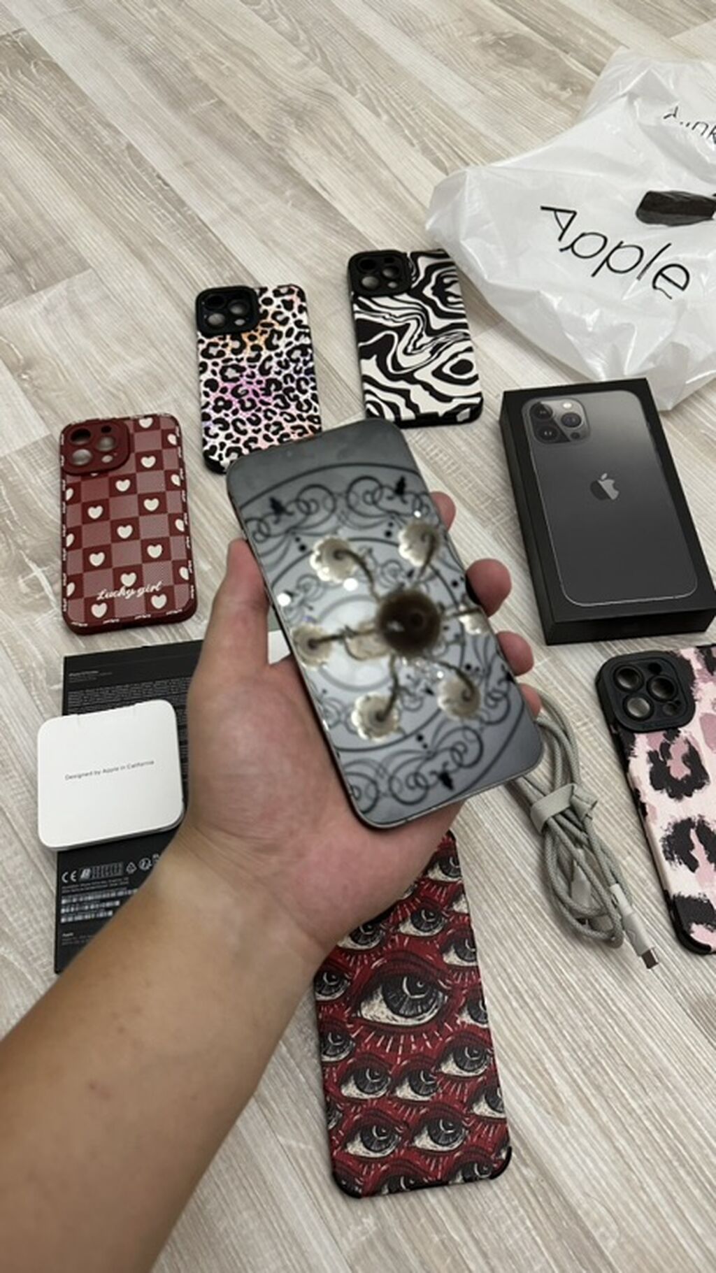 IPhone 13 Pro Max, Б/у, 1 ТБ, Matte Space Gray, Защитное стекло, Чехол, Кабель, 100 %: фото 5
