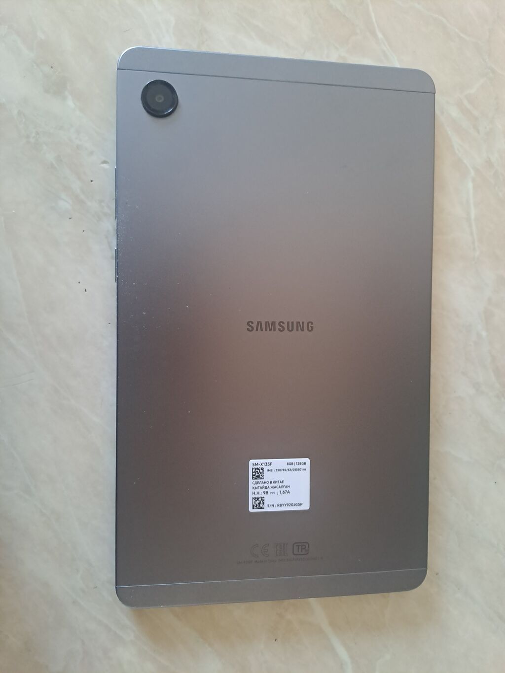 Планшет, Samsung, память 128 ГБ, 4G (LTE), Б/у, Классический цвет - Серый: фото 2