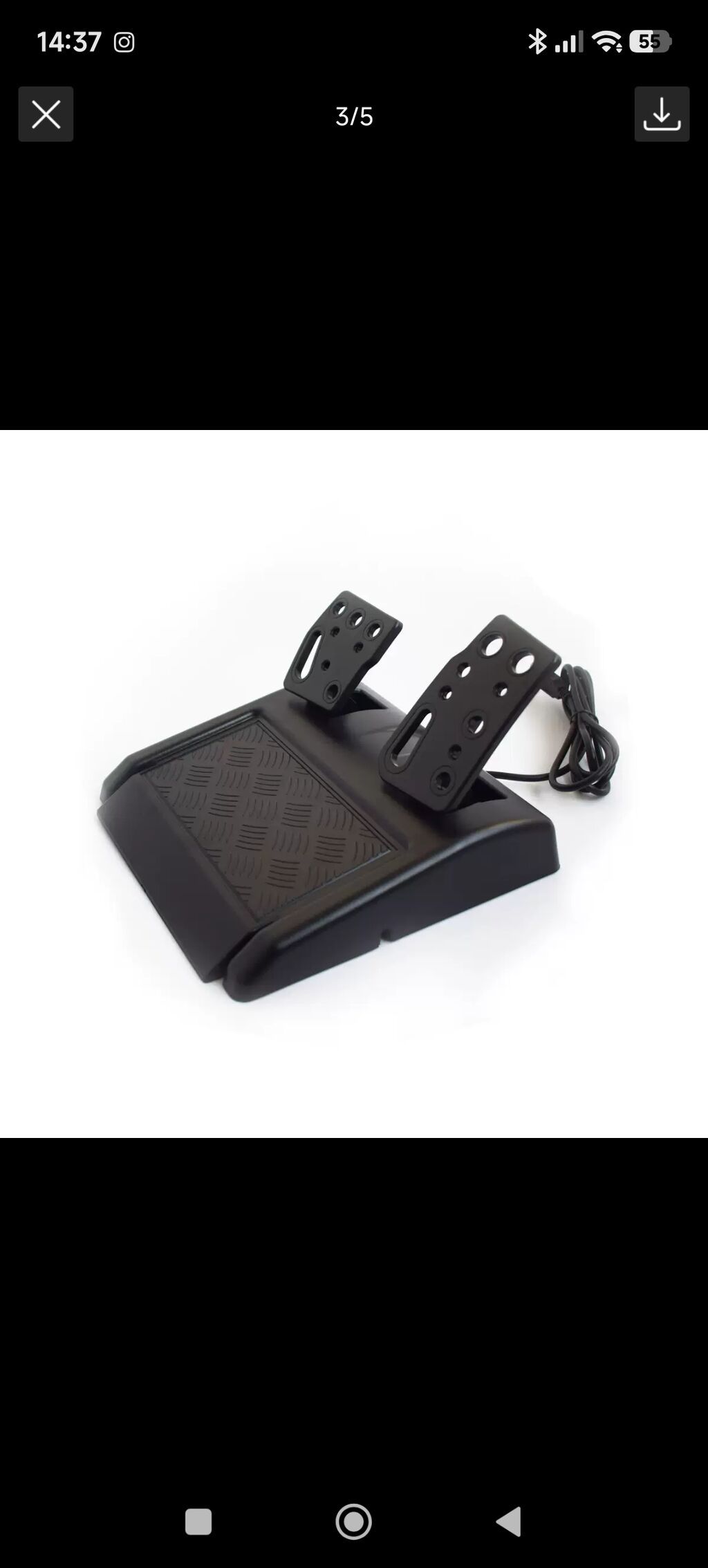 Игровой руль Vibration Steering Wheel 3-in-1 с вибрацией и педалями: фото 3