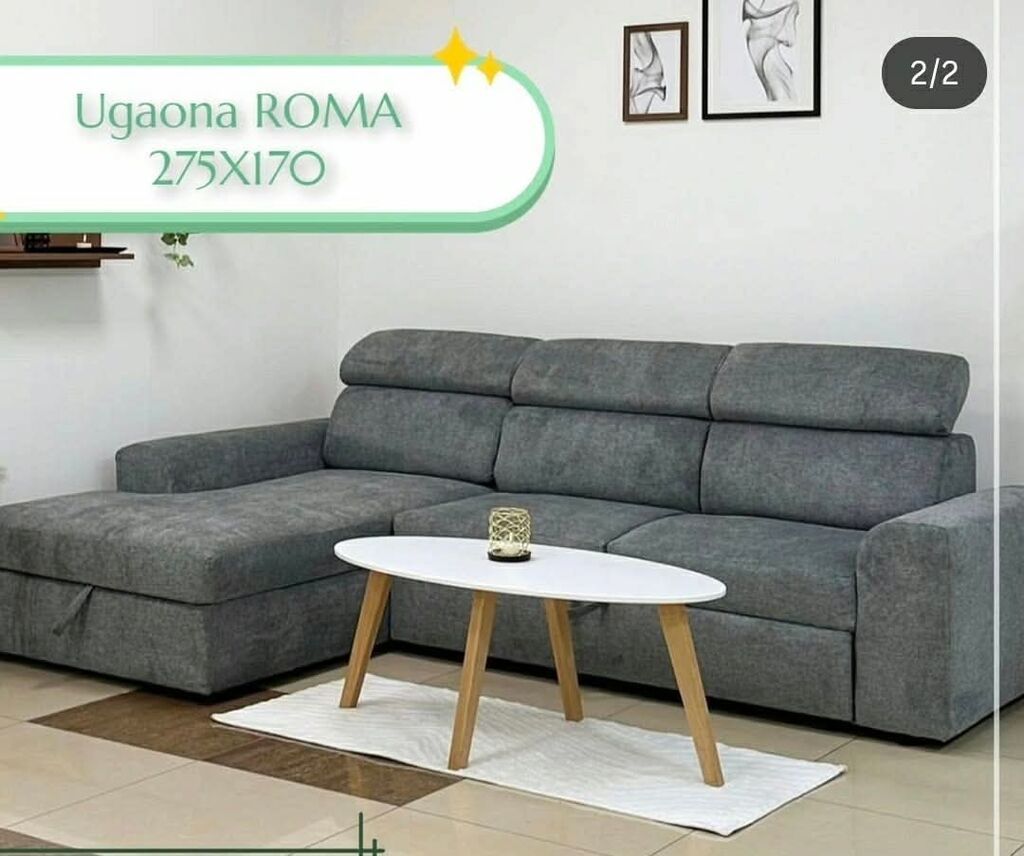 Ugaone garniture: Ugaona garnitura ROMA 275 x 170 - Dimenzije: 275 x 170 cm - Moderan