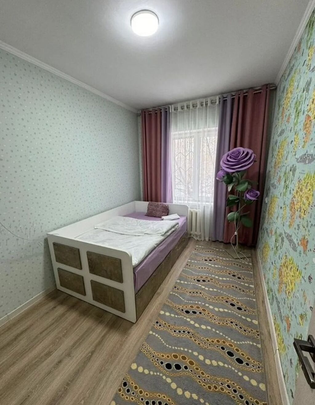 3 комнаты, Улан мкр Риэлтор, Семейным, С мебелью полностью: фото 4