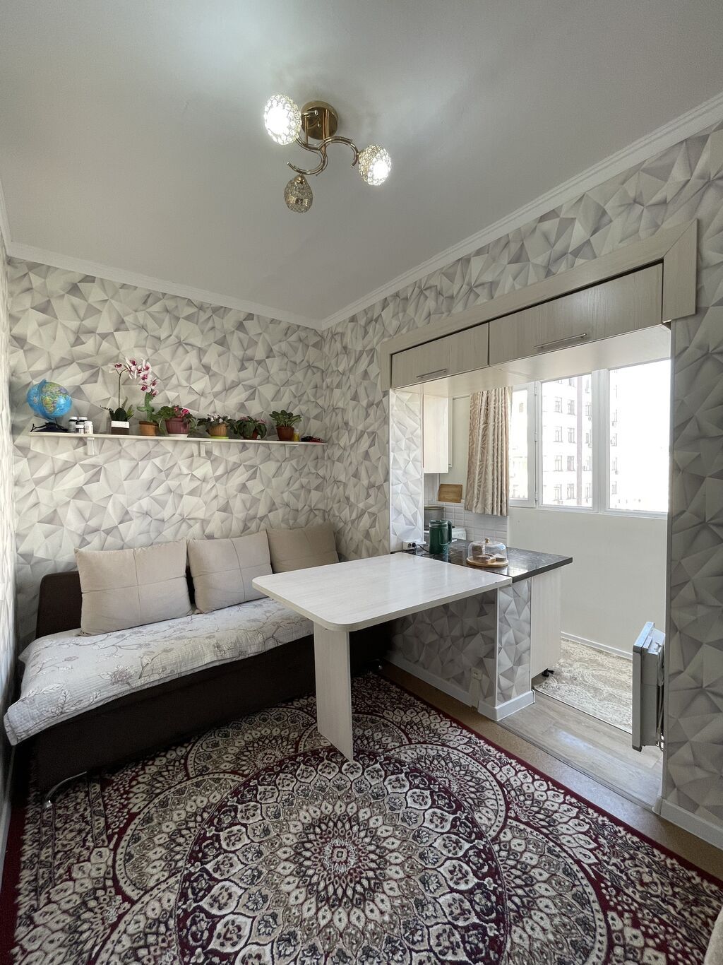 1 комната, 41 м², Кок-Жар мкр 106 серия улучшенная, 6 этаж, Свежий ремонт: фото 3