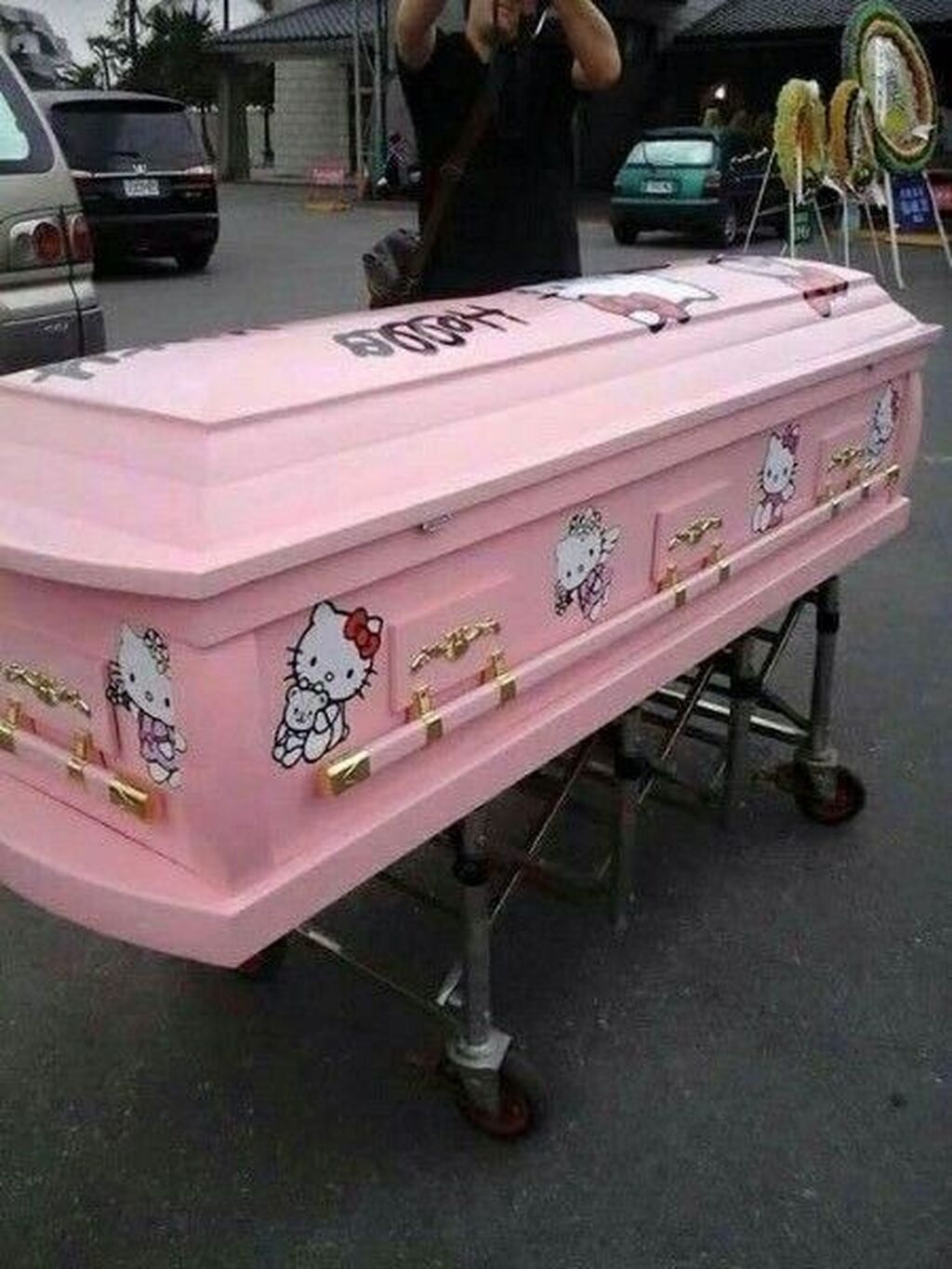 Розовый гроб с Хелло Китти