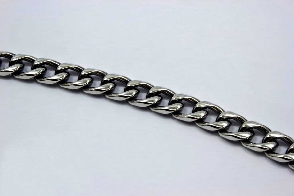 Серебряная цепочка панцирное плетение