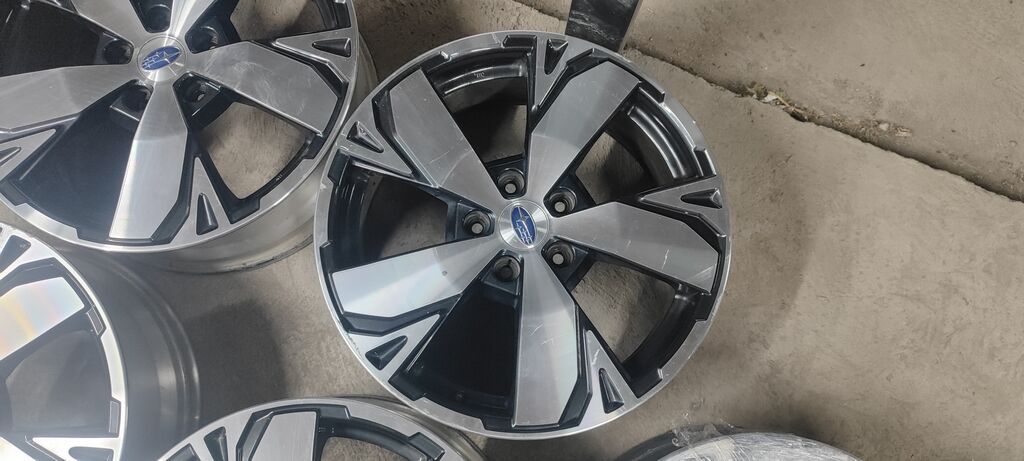 Литые Диски R 18 Subaru, Комплект, отверстий - 5, Б/у: фото 5