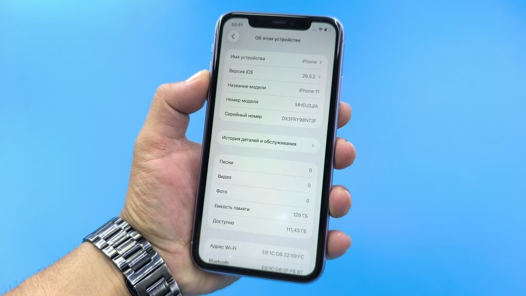 IPhone 11, Б/у, Blue Titanium, Защитное стекло, Чехол, 75 %: фото 8
