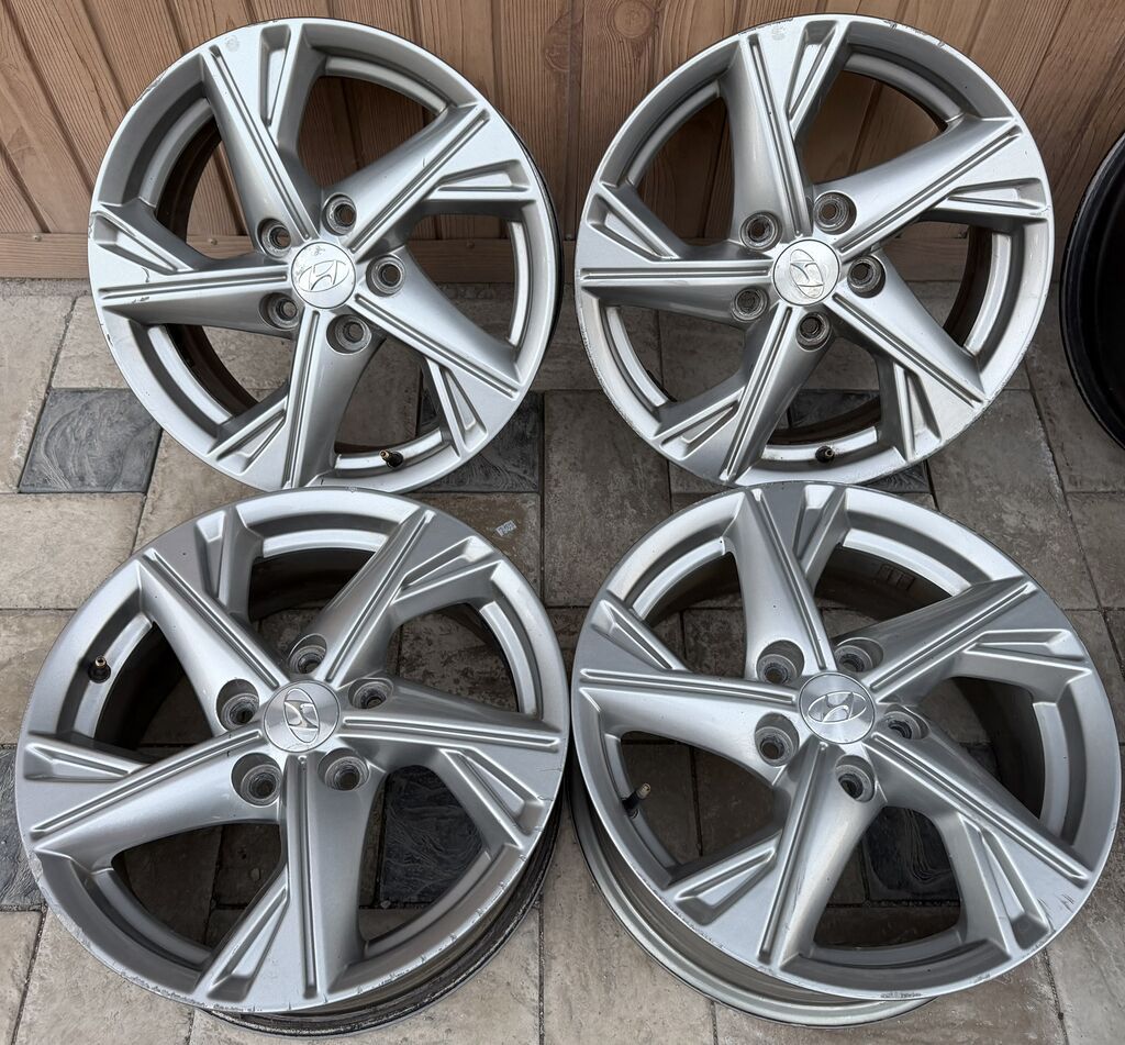Литые Диски R 16 Hyundai, Комплект, отверстий - 5, Б/у: фото 2