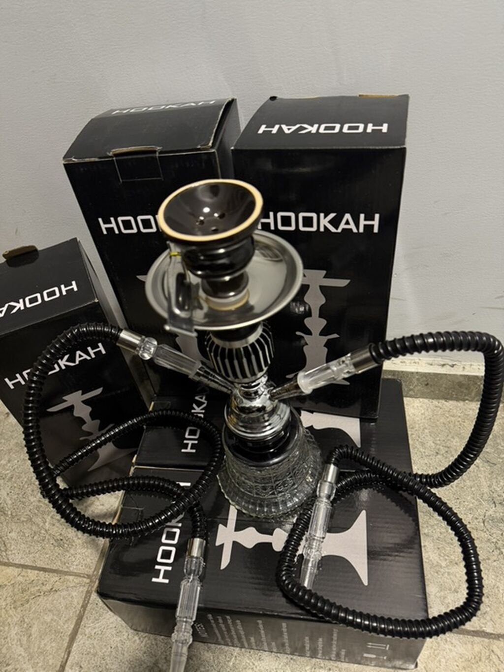Мини-кальян HOOKAH с двумя шлангами: фото 3