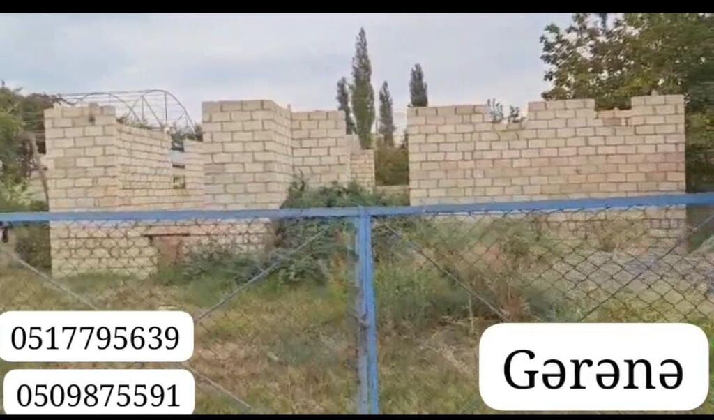 Evin torpaq sahəsi 7sot 15sent. kürsüyə qədər 5 daş qoşa hörülüb. cəm