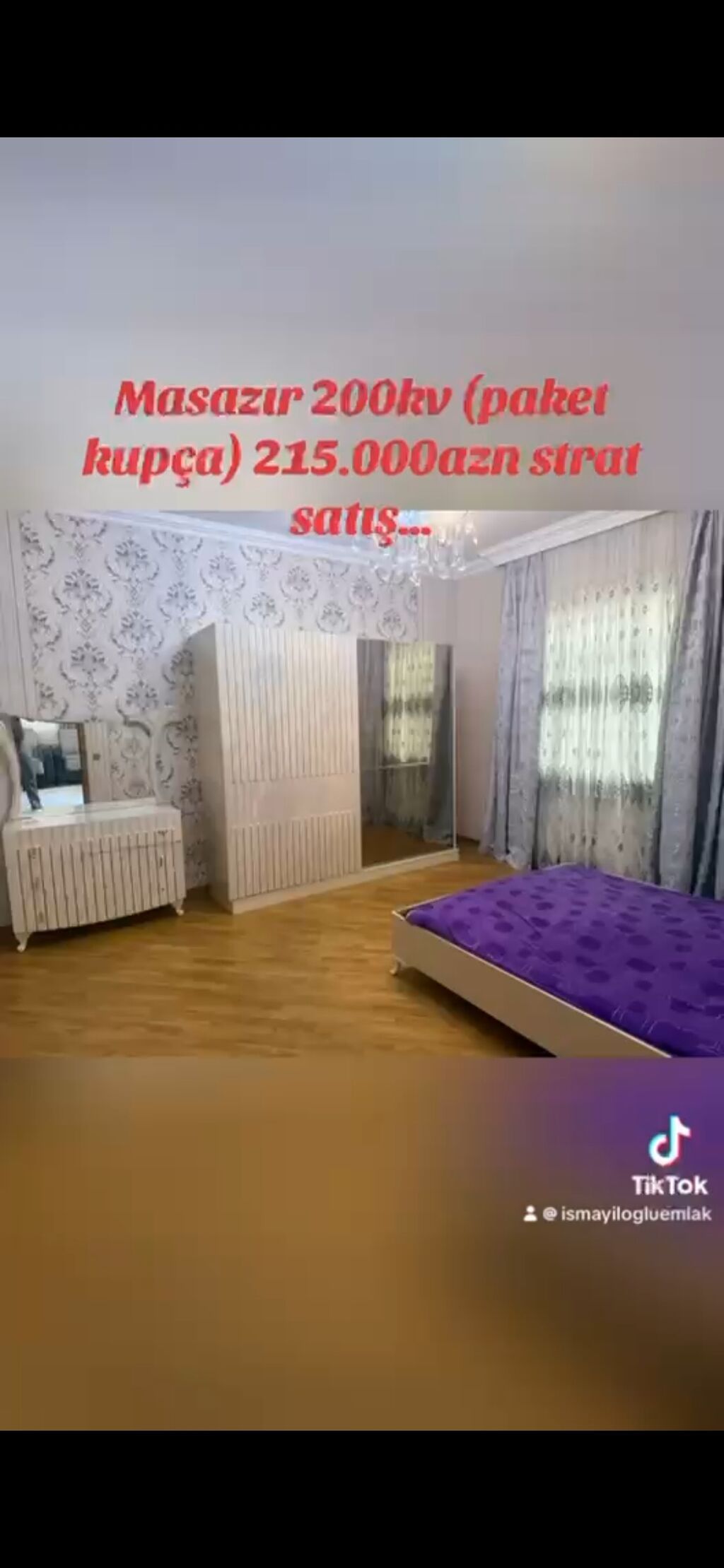 8 otaq, 200 kv. m, Kredit yoxdur, Yeni təmirli