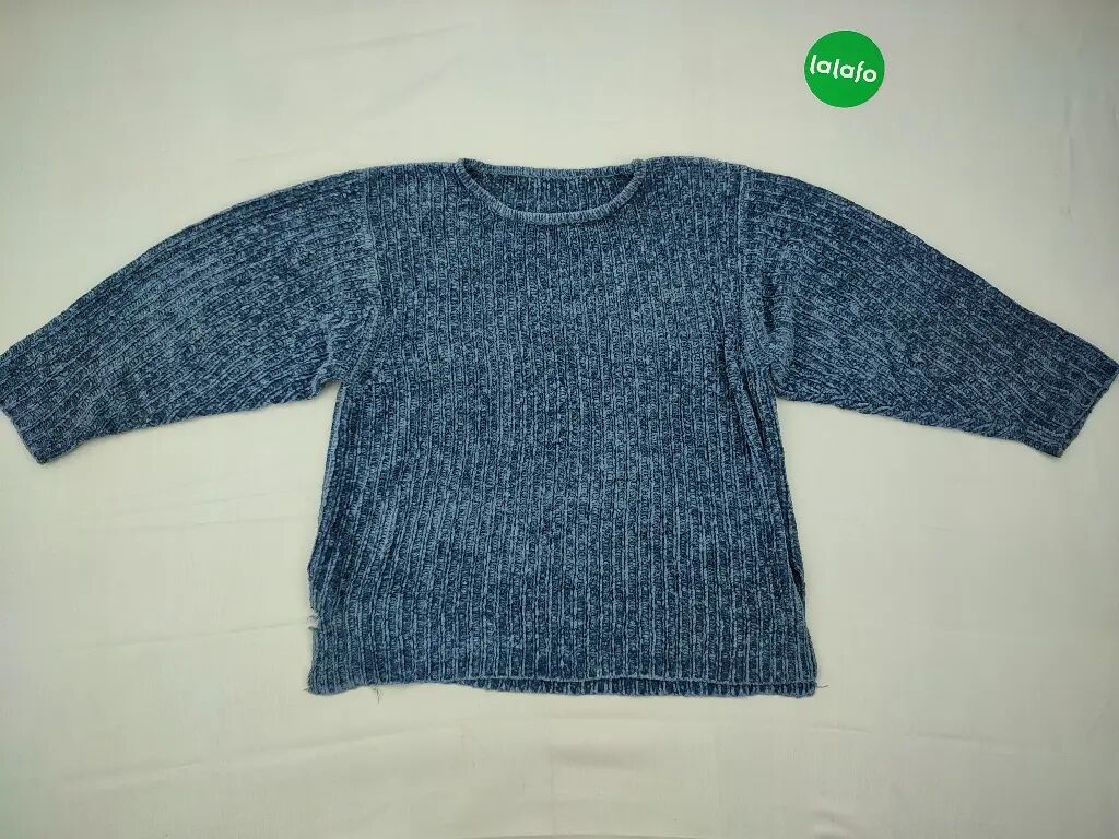Bluzki: Sweter, 2XL (EU 44), wzór - Jednolity kolor, kolor - Niebieski — 1