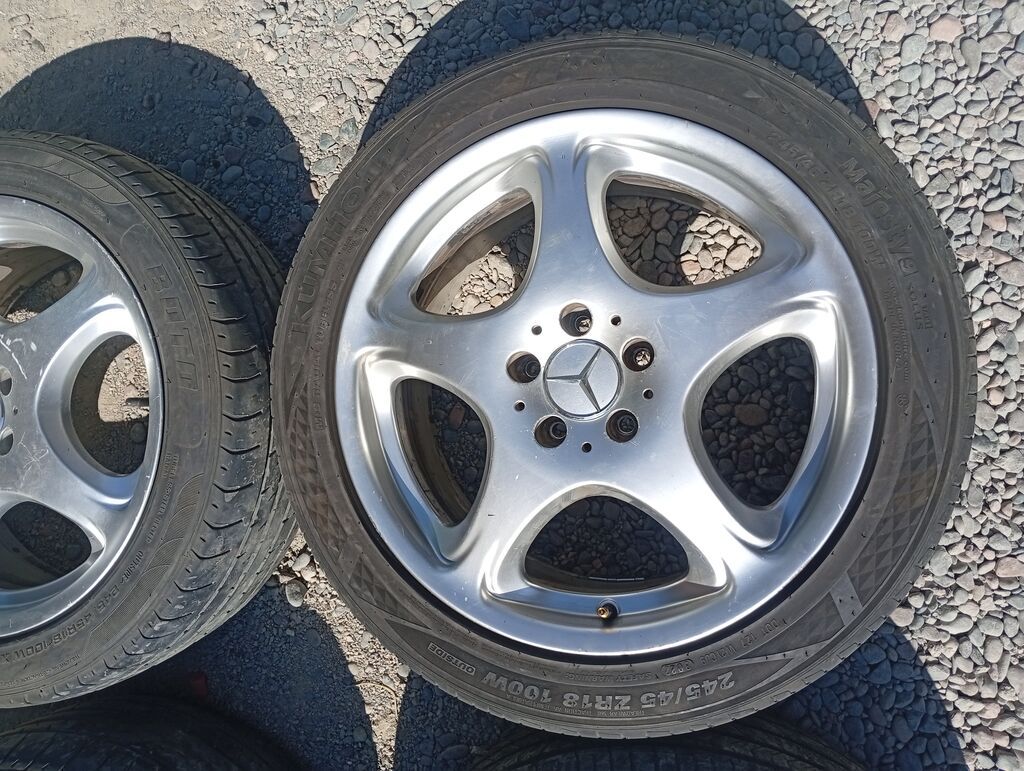 Колеса в сборе 245 / 45 / R 18, Лето, Б/у, Комплект, Легковые, Литые, отверстий - 5: фото 3