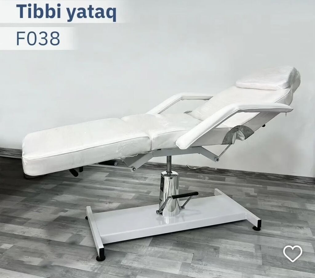Tibbi yataq 360 dərəcə fırlanır Ağ rəngdə, çoxfunksiyalı tibbi