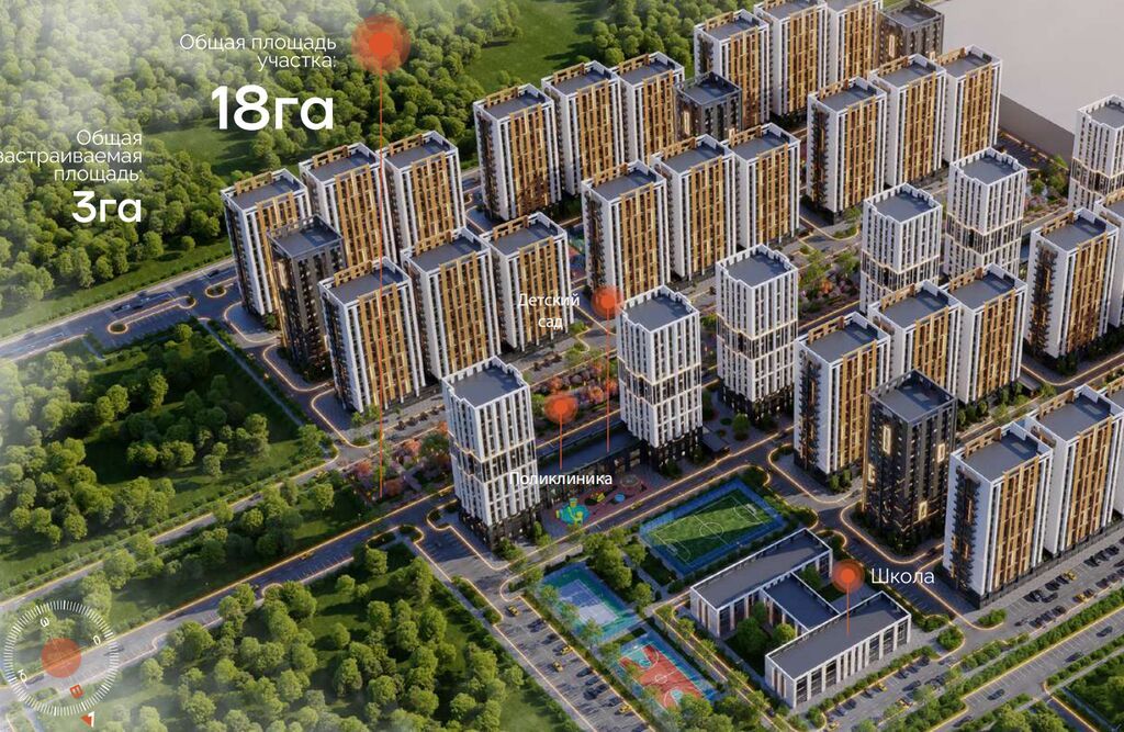1 комната, 41 м², АЮ Гранд Элитка, 6 этаж, ПСО (под самоотделку)